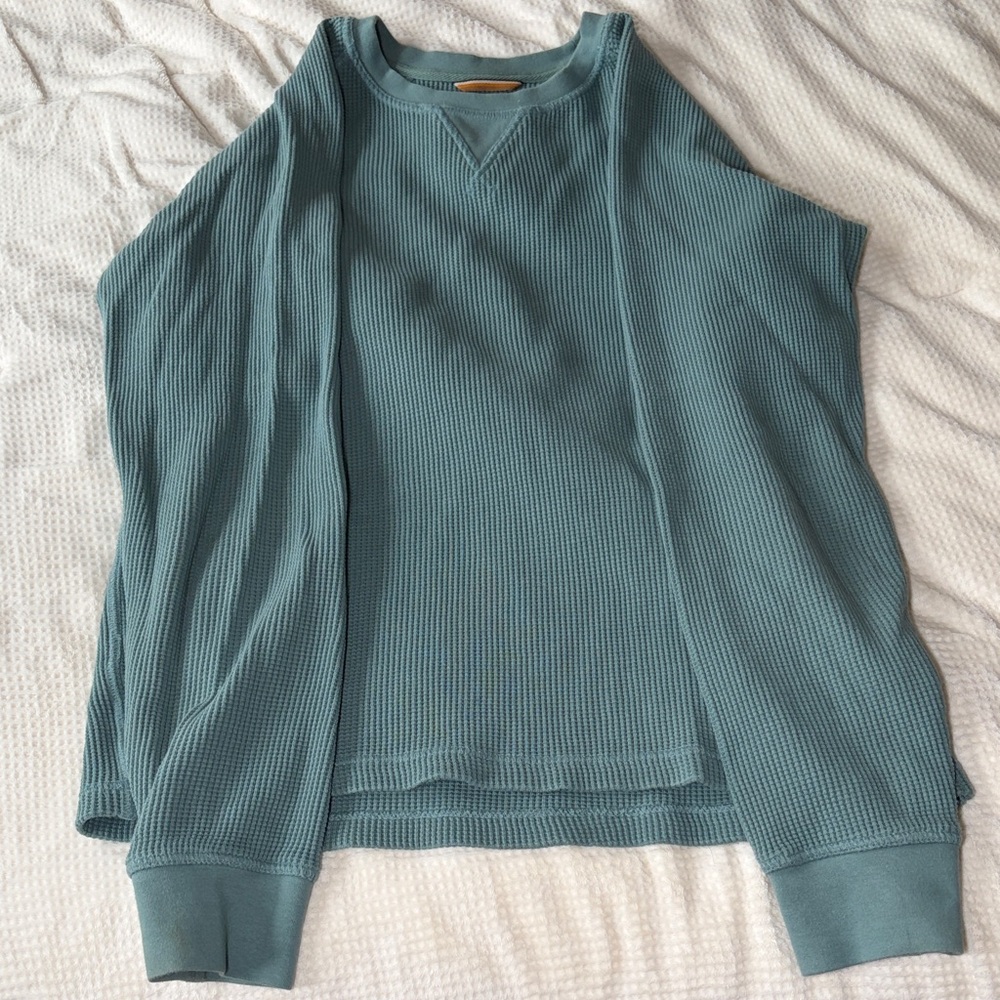 L.L. Bean Men's Crewneck Sweater in Teal